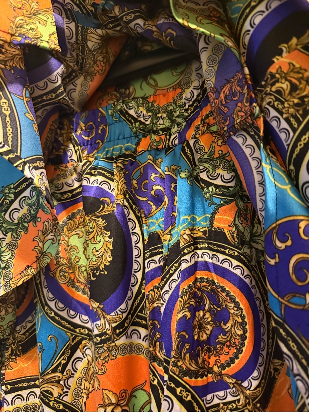 Pants set Colorful Paisley Two-Piece Set - Vibrant Blue & Orange - Picture 15 of 16
